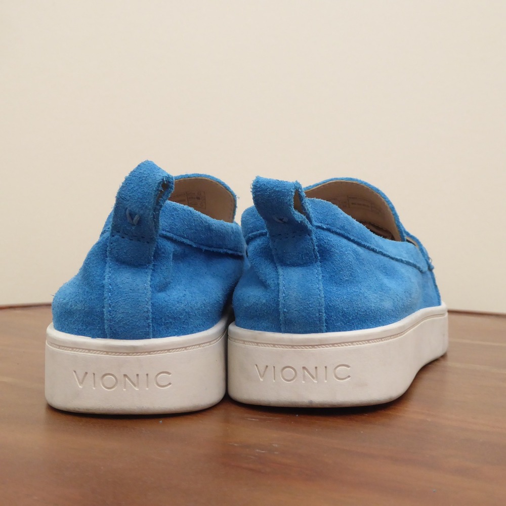 Vionic Women Blue Suede Chantel Penny Loafer Sneakers Size 7.5 - Picture 5 of 9
